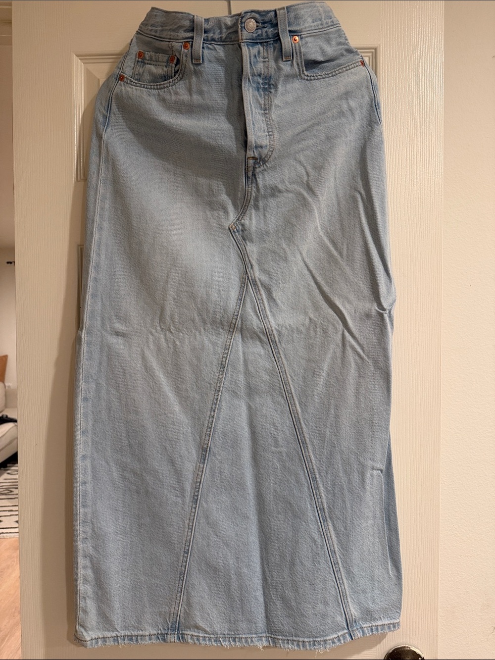 Levi's Light Blue Long Denim Maxi Skirt